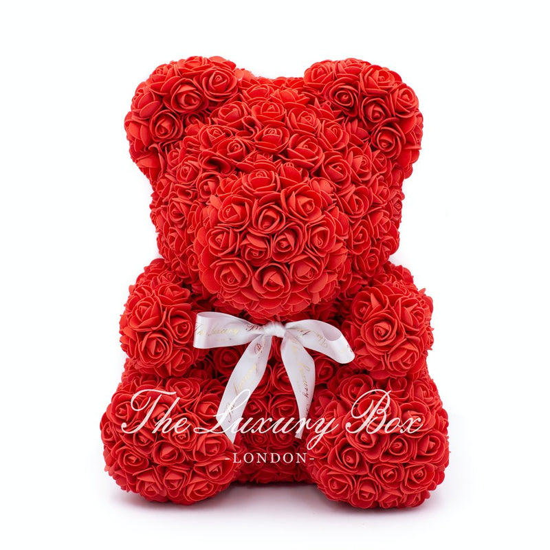 Forever Rose Teddy Bear - Premium X - Black - 14 in.