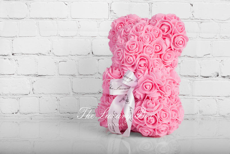 Glossy luxury podium for your design. Pink gift box, Teddy bear Stock  Illustration by ©tanatpon13p #341907946