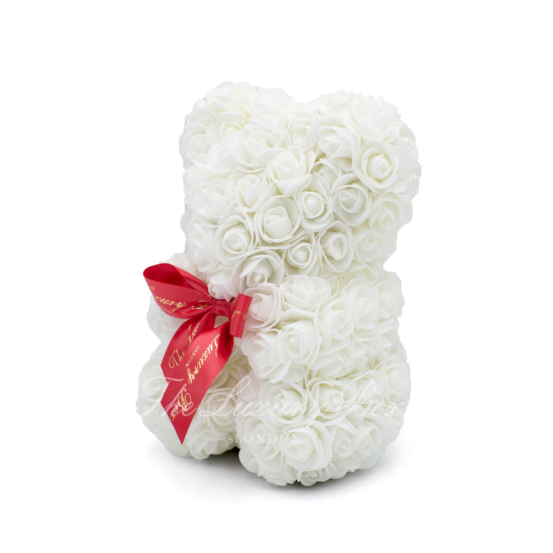 Ultimate Luxury Rose Bear - Platinum Silver – Jessica Florals