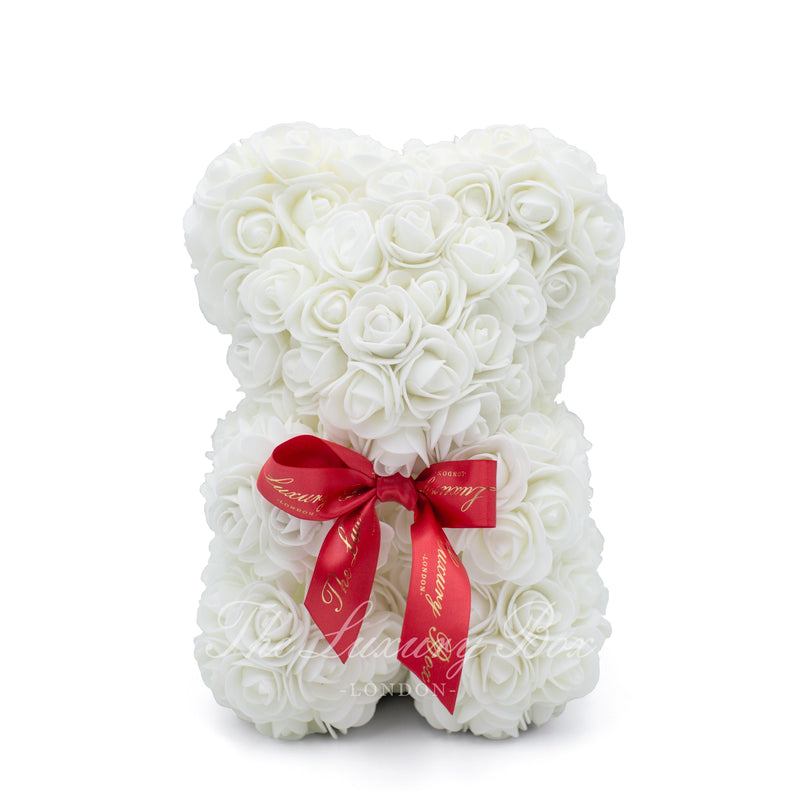 LUXURY HEART SILVER ROSE TEDDY BEAR – Bear of Roses Official Store –  Worldwide Very Fast Shipping